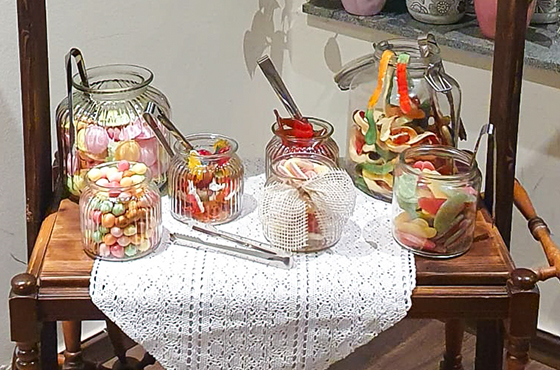 Die Julia, Julia Jakobs, Event, Küche, Eventküche, Restaurant, Clubhaus, Siepental, Essen, Essen-Bergerhausen, Saalvermietung, Bild von der Candy Bar