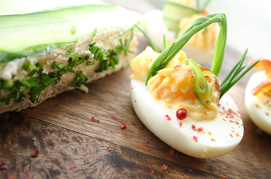 Die Julia, Julia Jakobs, Event, Küche, Eventküche, Restaurant, Clubhaus, Siepental, Essen, Essen-Bergerhausen, Philosophie, Bild von edel angerichtetem Ei